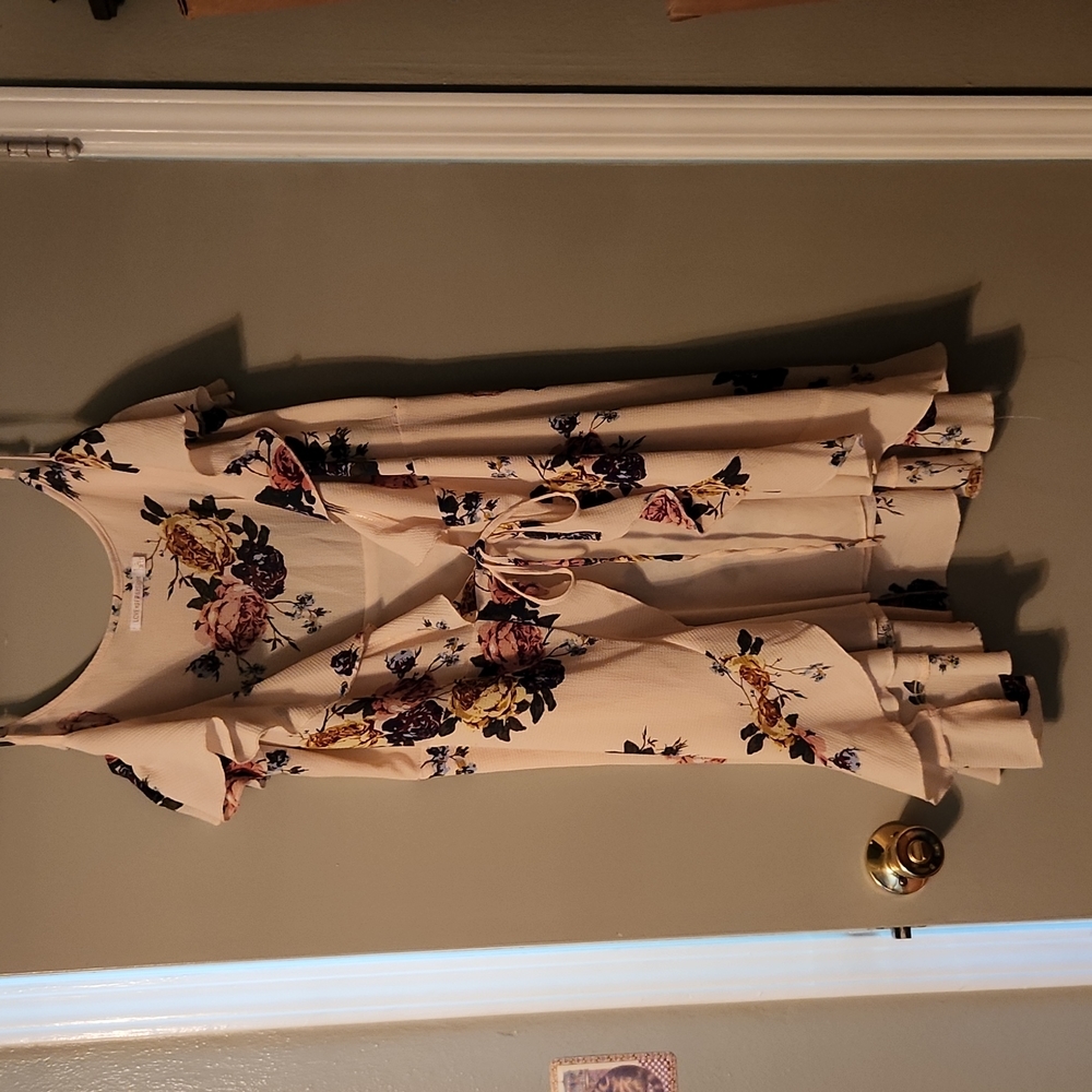 Blouse shirt cover up pink with flowers